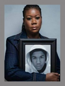 Mother Sybrina Fulton clutches the picture of Trayvon.